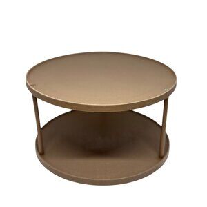 VTG Rubbermaid Lazy Susan 2 Tier Round Turntable 70s Spice Brown Kitchen MCM